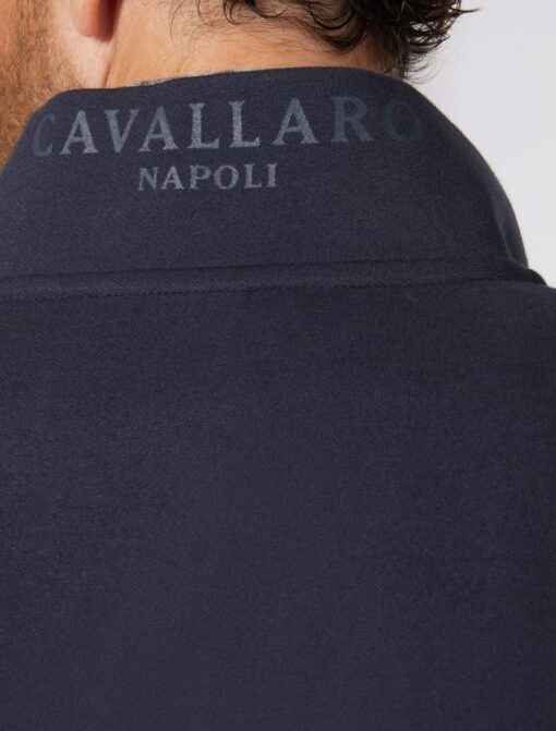 CAVALLARO NAPOLI DONPO ZIP SWEAT DONKERBLAUW