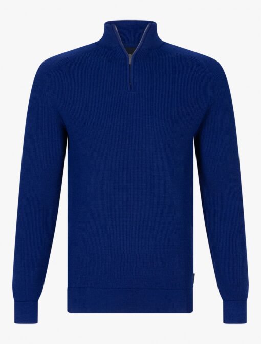 CAVALLARO NAPOLI MERONE HALF ZIP TRUI HELDERBLAUW