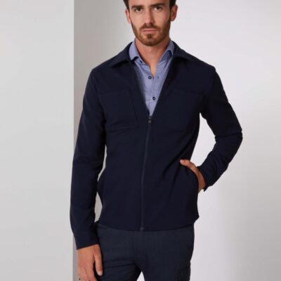 CAVALLARO NAPOLI ZINAMBO OVERSHIRT DONKERBLAUW