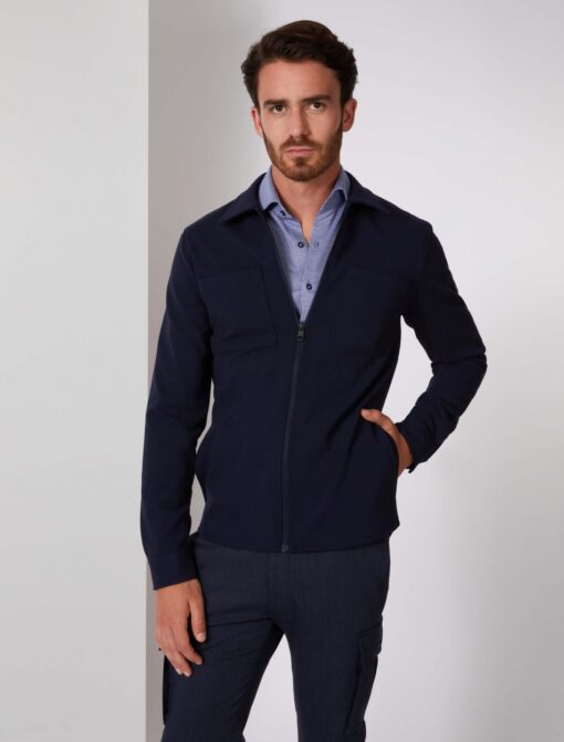 CAVALLARO NAPOLI ZINAMBO OVERSHIRT DONKERBLAUW