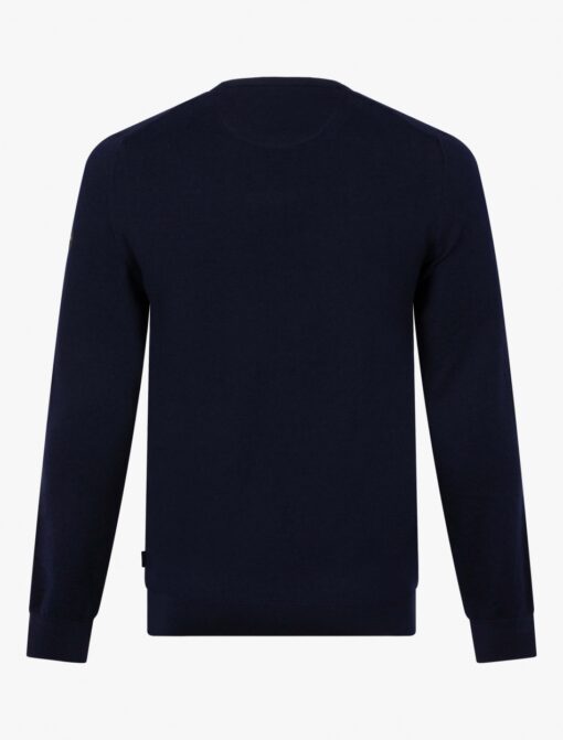 CAVALLARO NAPPOLI MERINO R-NECK TRUI DONKERBLAUW