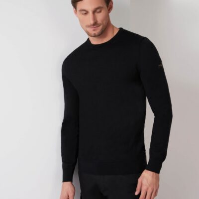 CAVALLARO NAPOLI MERINO R-NECK PULLOVER BLACK