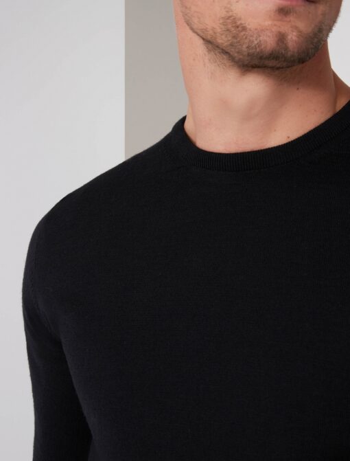 CAVALLARO NAPOLI MERINO R-NECK PULLOVER BLACK