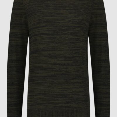 CIRCLE OF TRUST FINLEY ROUND NECK DARK ARMY MELANGE