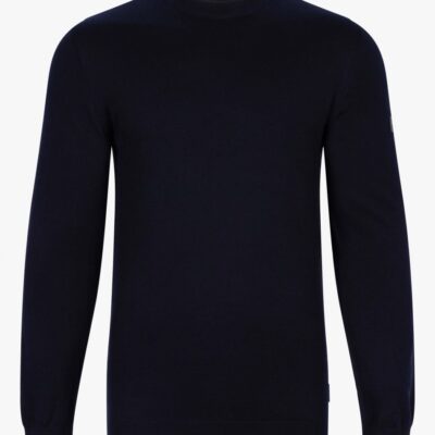 CAVALLARO NAPOLI SORRENTINO R-NECK PULLOVER DONKERBLAUW