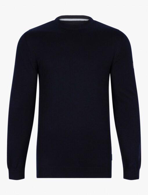 CAVALLARO NAPOLI SORRENTINO R-NECK PULLOVER DONKERBLAUW