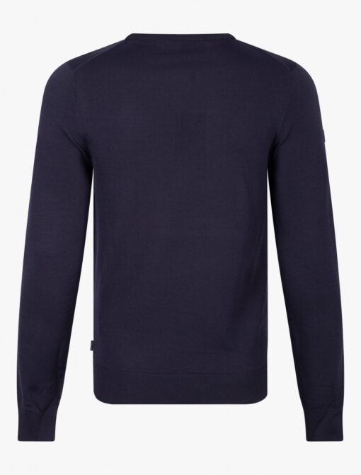 CAVALLARO NAPOLI MILO R-NECK PULLOVER DONKERBLAUW