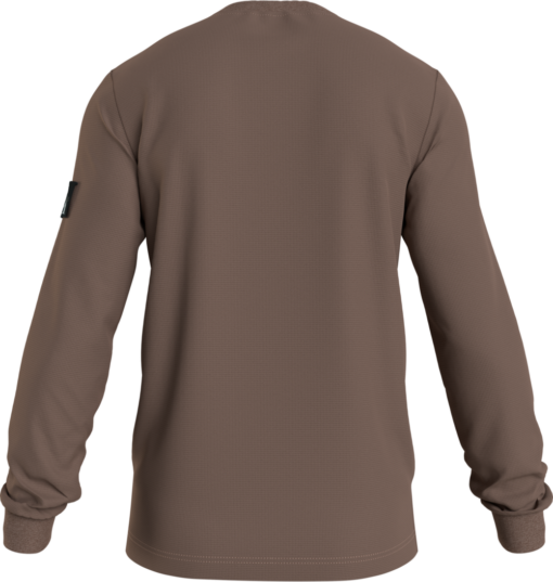 Calvin Klein Slim T-Shirt Met Lange Mouwen En Embleem Warm Toffee