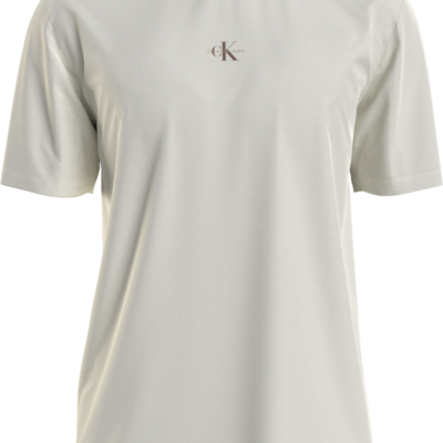 Calvin Klein Monogram T-Shirt Van Biologisch Katoen Ivory