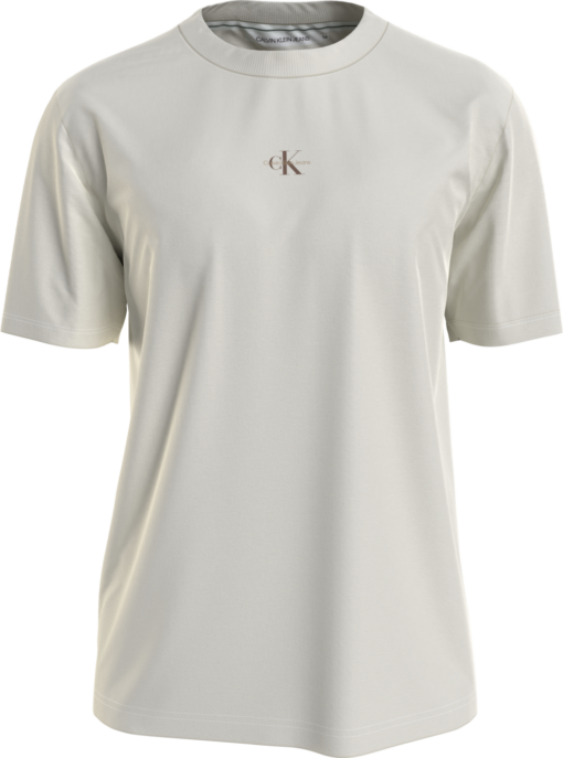 Calvin Klein Monogram T-Shirt Van Biologisch Katoen Ivory