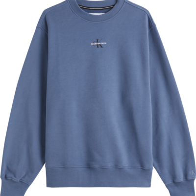 Calvin Klein Relaxed Sweatshirt Met Monogram Aeagean Sea