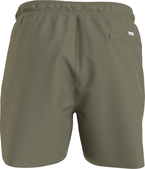 Calvin Klein Medium Zwemshort Met Trekkoord Logo Tape Delta Green