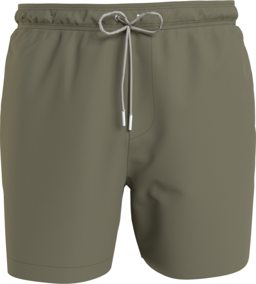 Calvin Klein Medium Zwemshort Met Trekkoord Logo Tape Delta Green