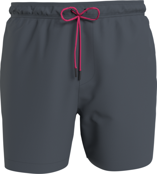 Calvin Klein Medium Zwemshort Met Trekkoord Logo Tape Oil Grey