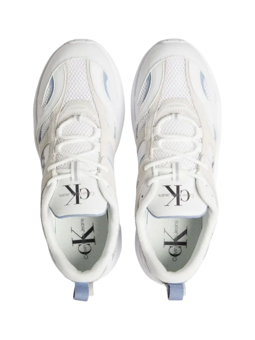 Calvin Klein Leren Sneakers White/Iceland Blue