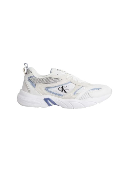 Calvin Klein Leren Sneakers White/Iceland Blue