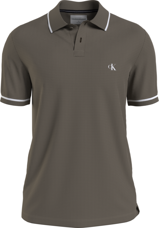 Calvin Klein Slim Poloshirt Bruin