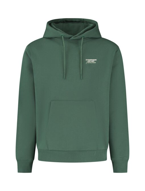 Purewhite Champagne All Day Hoodie Forest Green Loose Fit