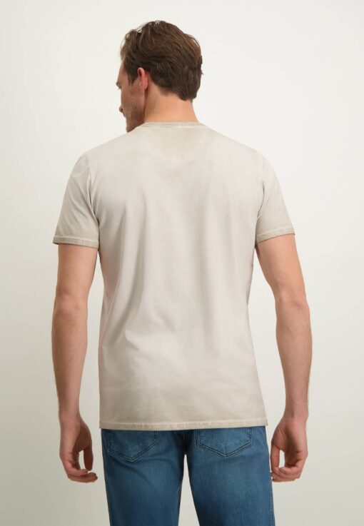 State of Art T-shirt met digitale print beige