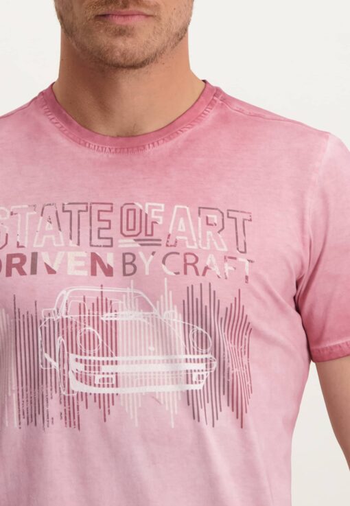 State of Art T-shirt met digitale print oud roze