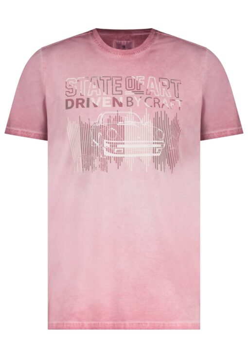 State of Art T-shirt met digitale print oud roze