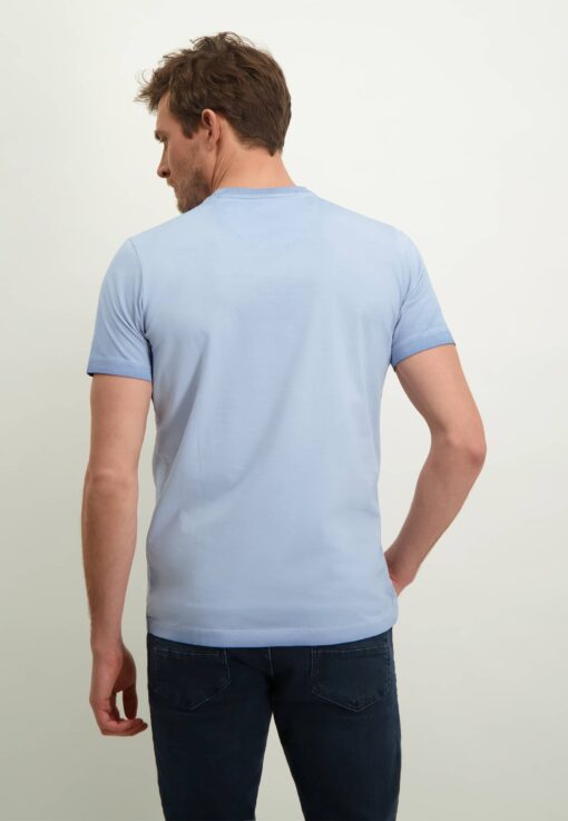 State of Art T-shirt met digitale print middenblauw