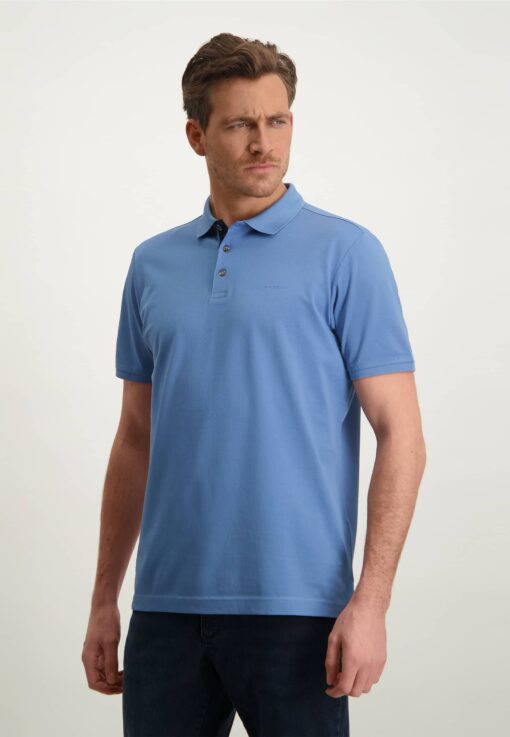 State of Art Piqué polo middenblauw