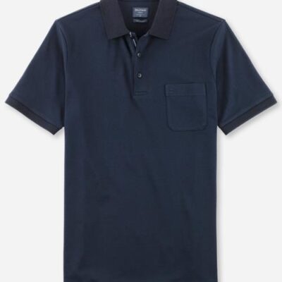 OLYMP Casual Polo Modern Fit, Nachtblauw