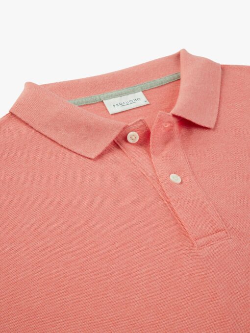 Profuomo Roze mélange pique polo