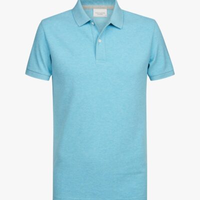 Profuomo Aqua mélange pique polo