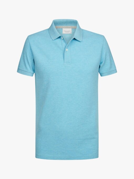 Profuomo Aqua mélange pique polo