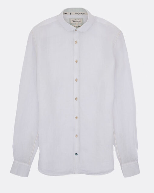 Colour & Sons Basic Linnen Shirt Wit