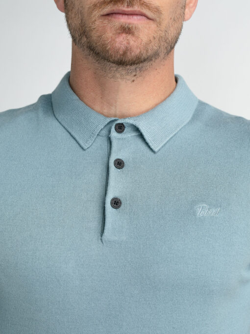 PETROL INDUSTRIES GEBREIDE POLO BLAUW