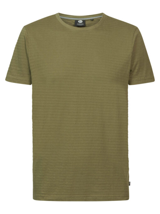 PETROL INDUSTRIES GESTREEPT T-SHIRT LEGERGROEN