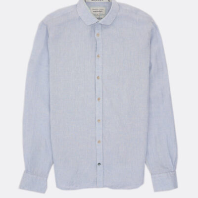 Colours & Sons Basic Linnen Shirt Lichtblauw