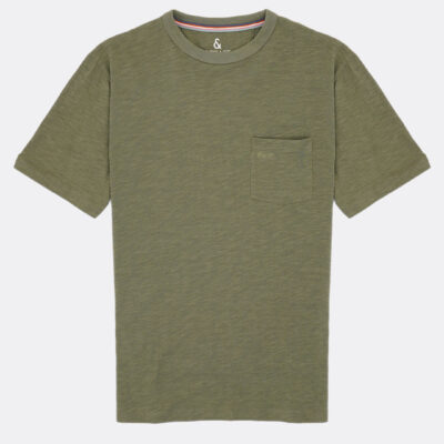 Colours & Sons Basic T-Shirt Pocket Olijfgroen