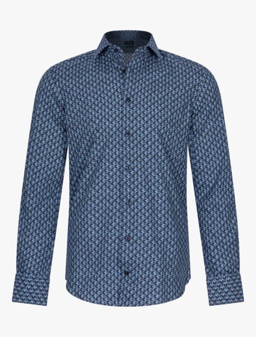 CAVALLARO NAPOLI CESARIO OVERHEMD DARK BLUE