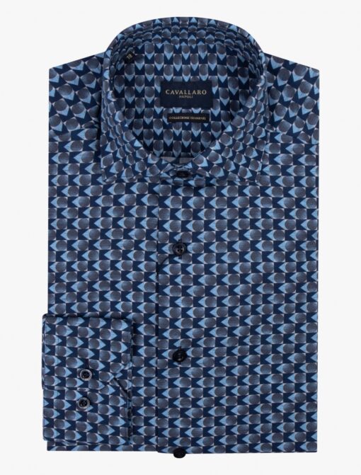 CAVALLARO NAPOLI CESARIO OVERHEMD DARK BLUE