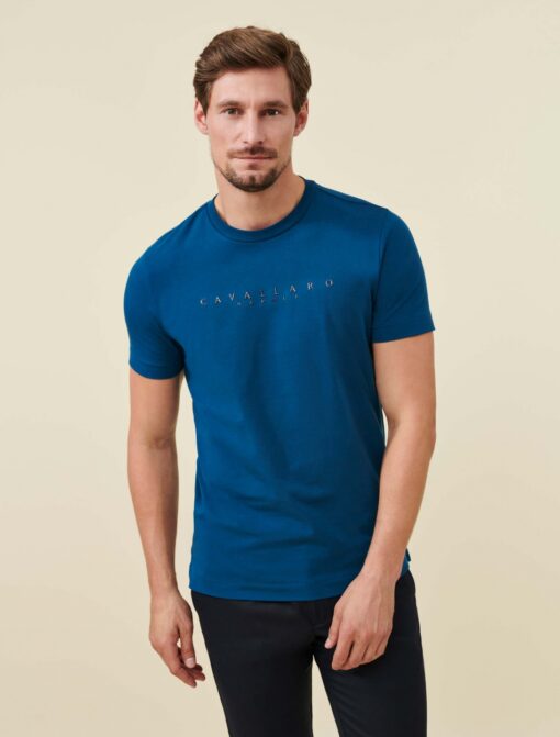 CAVALLARO NAPOLI CAVAGIO T-SHIRT PETROL BLUE