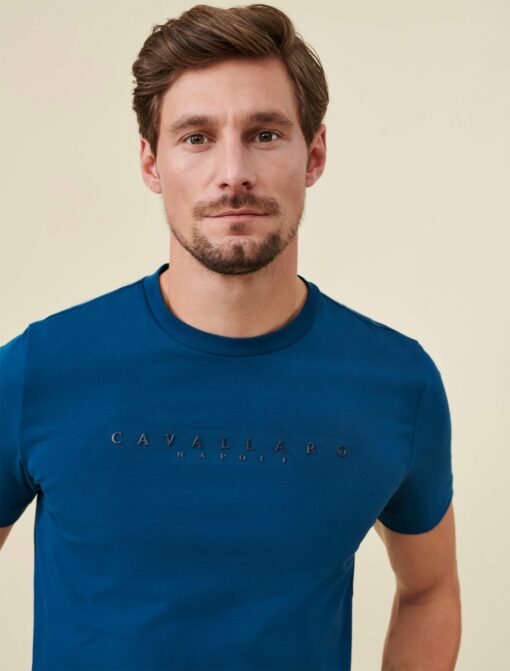 CAVALLARO NAPOLI CAVAGIO T-SHIRT PETROL BLUE