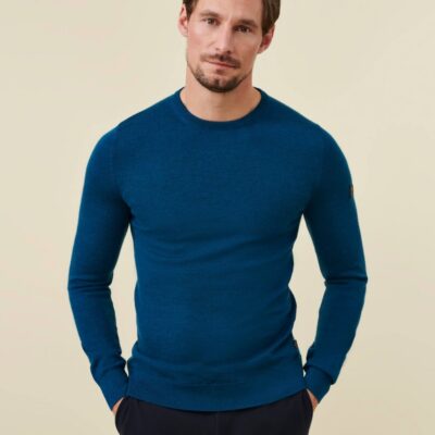 CAVALLARO NAPOLI MERINO R-NECK TRUI PETROL