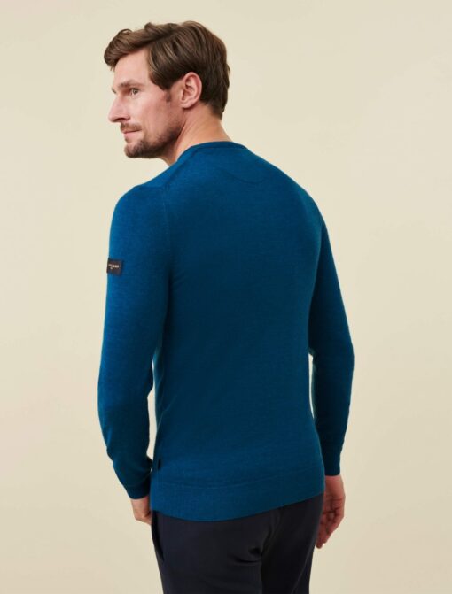 CAVALLARO NAPOLI MERINO R-NECK TRUI PETROL