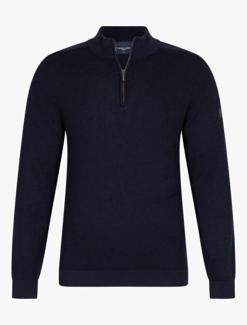 CAVALLARO NAPOLI TREZZO HALF ZIP TRUI DONKERBLAUW