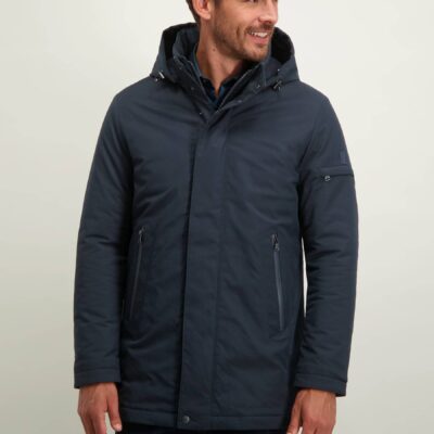 State of Art OUTERWEAR jas van polyester met rits donkerblauw uni