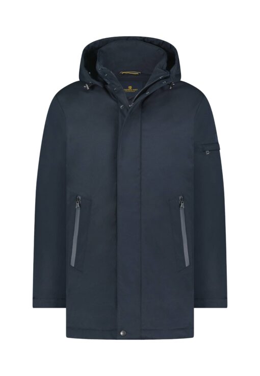 State of Art OUTERWEAR jas van polyester met rits donkerblauw uni