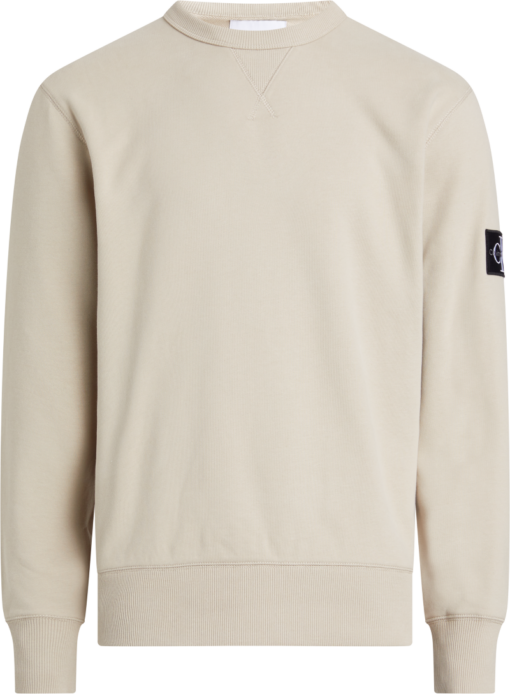 Calvin Klein Monogram Sweatshirt Met Embleem Plaza Taupe 