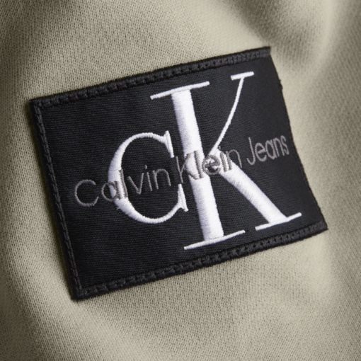 Calvin Klein Monogram Sweatshirt Met Embleem Plaza Taupe 