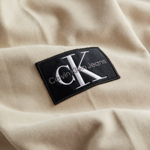 Calvin Klein Hoodie Van Badstofkatoen Met Embleem Plaza Taupe