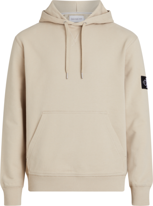 Calvin Klein Hoodie Van Badstofkatoen Met Embleem Plaza Taupe