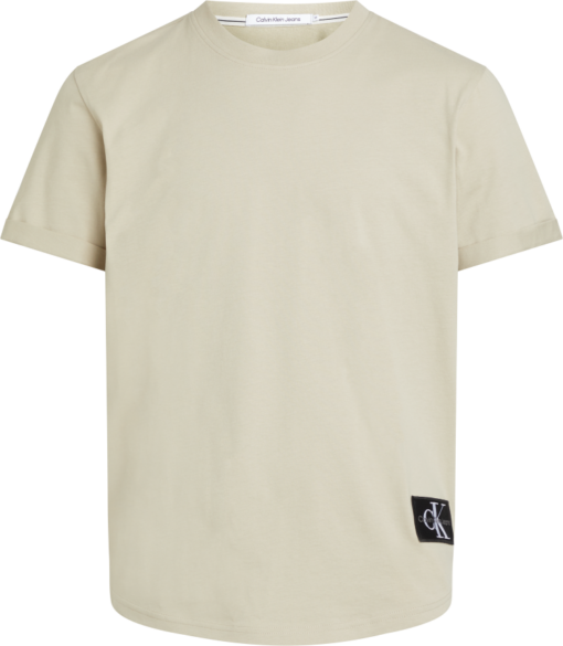 Calvin Klein T-Shirt Van Katoen Met Embleem Plaza Taupe